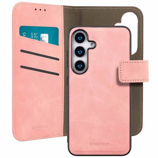 imoshion Hoesje - Geschikt voor Samsung Galaxy S25 - Uitneembare 2-in-1 Luxe Bookcase - Roze