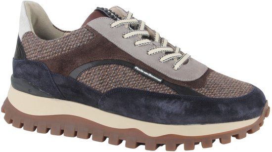Floris van Bommel DE GROMMER 05.10 Lage sneakers Bruin Leer Nubuck Heren Maat 44.5