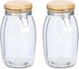 Zeller Weckpotten/inmaakpotten - 2x - 1.85L - glas - met beugelsluiting - D13 x H23 cm