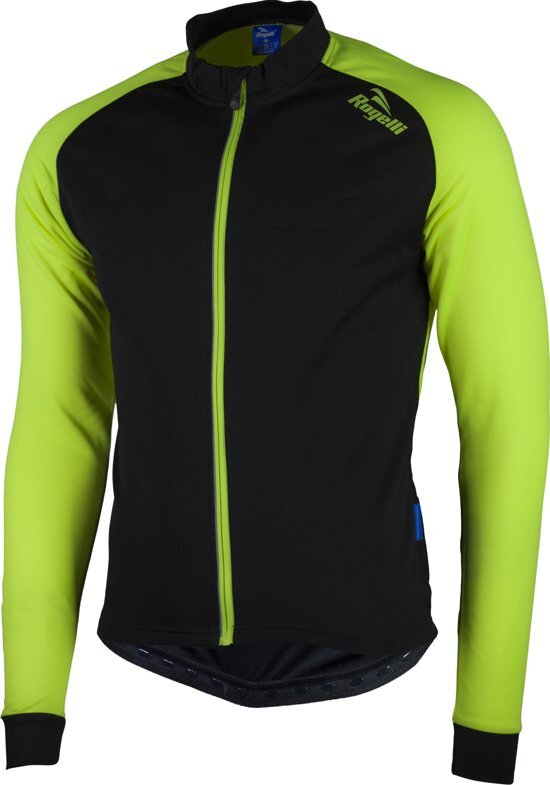 Rogelli Caluso 2.0 Fietsshirt - Heren - Maat M - Lange mouwen - Zwart/Geel