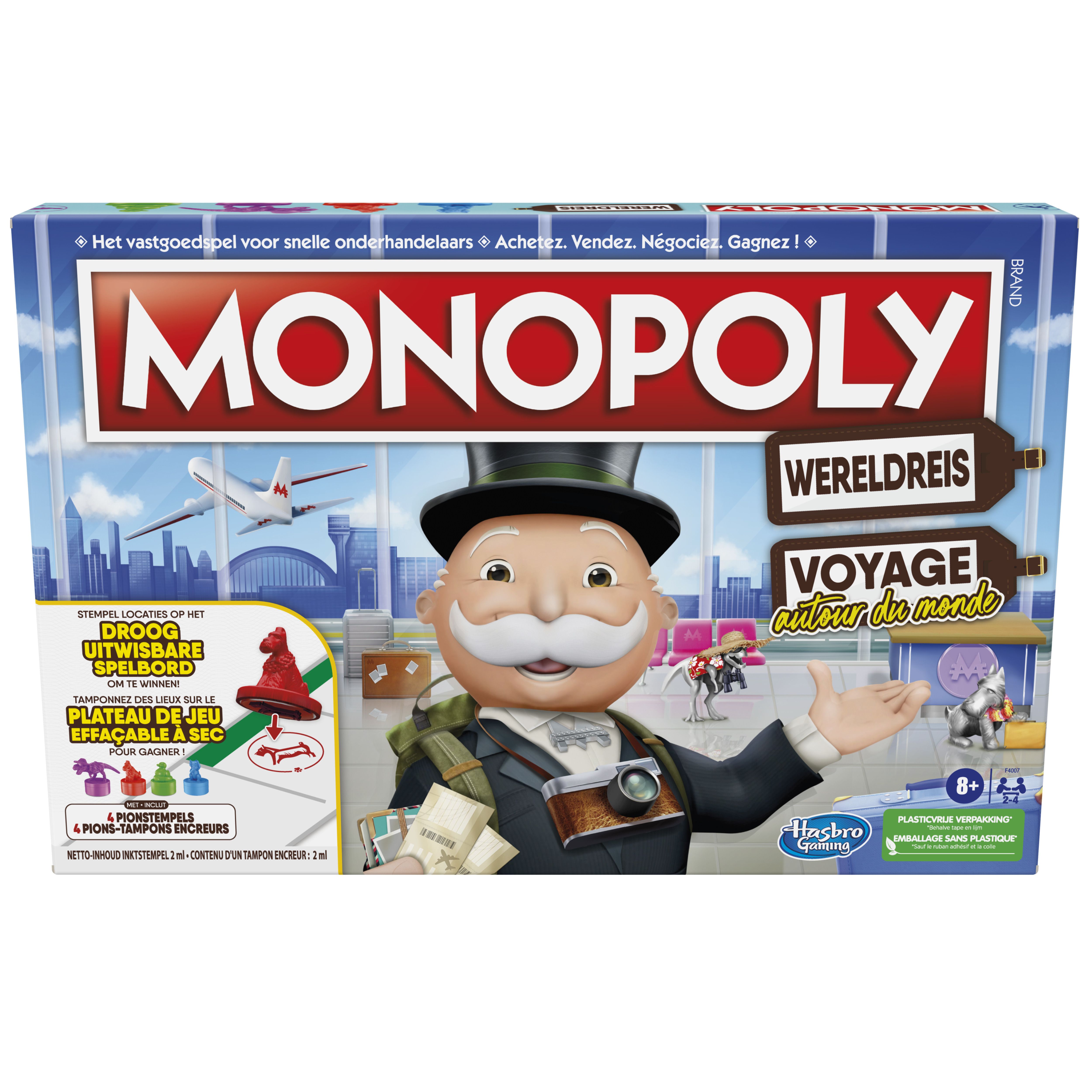 Monopoly Wereldreis (bilingual) - Bordspel - 8+ jaar