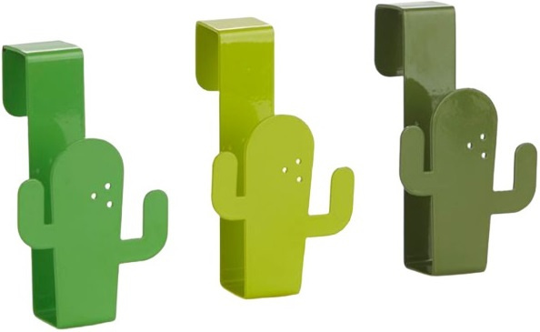 Balvi handdoekhouder Cactus 9 x 4 staal groen 3 delig