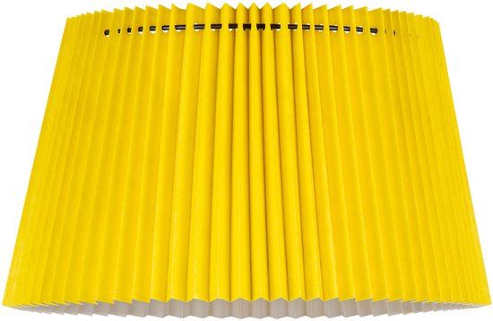 Home Sweet Home Papieren Gevouwen Lampenkap - Conisch - Geel - ø40 x 24 cm - E27 fitting
