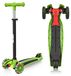 Trottinette enfant - Trottinette à trois roues - Pliable - Hauteur réglable - Roues lumineuses à LED - Convient aux enfants de 6 à 12 ans - Vert