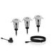 Philips Spore Grondspot 1W LED Warm Wit Zilver IP67 Metaal (3 stuks)