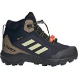 adidas unisex - barn Terrex Mid Gore-Tex Hiking Kids Shoes, legend ink/Dual Yellow/olive strata, 35 EU