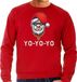 Bellatio Decorations Shoppartners Bv Grote maten Gangster / rapper Santa foute Kerst sweater / Kerst trui rood voor heren XXXL