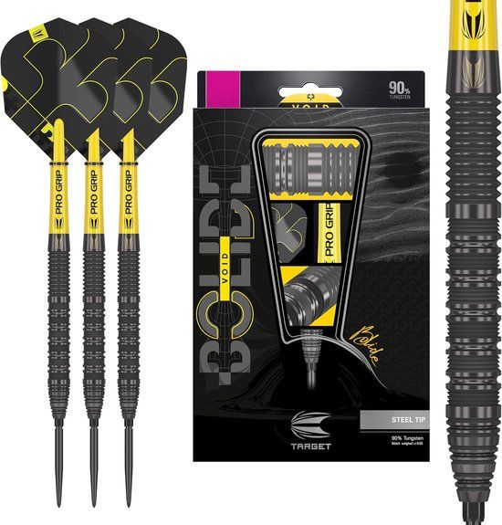 Target Darts Bolide Void 90% Tungsten Dart Set, Steel Tip Swiss Point Darts | Barrel 01, 23G