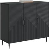 vidaXL Dressoir Zwart 89 x 34,5 x 80 cm Bewerkt hout