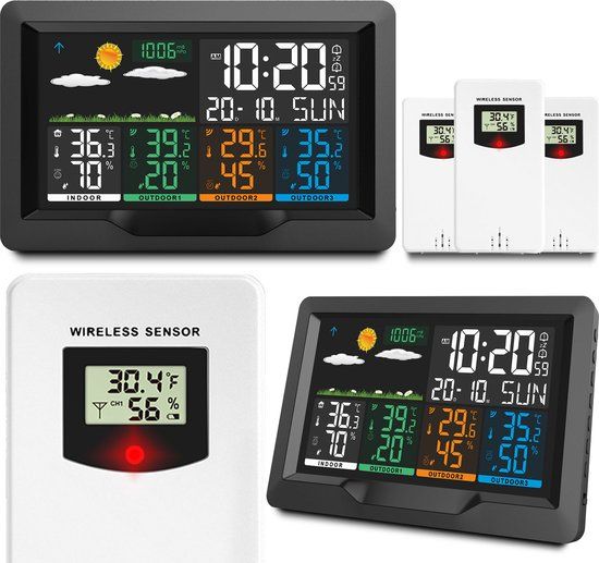 Viking Choice Weerstation - zwart - groot display - BD-904