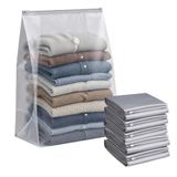 Merkloos / Sans marque Relaxdays Vacuümzakken - set van 6 - 80x100 cm - grijs