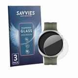 Savvies Glas Screenprotector voor Samsung Galaxy Watch 9 (40 mm) - Gehard Beschermglas 9H 3 Stuks