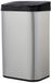 Amazon Basics Afvalbak, 60 liter, rechthoekig, roestvrij staal, met handsfree-bewegingssensor, zwart, zilver