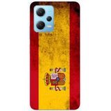 1001 coques Xiaomi Siliconen hoesje compatibel met Xiaomi Redmi Note 12 5G, Xiaomi Poco X5 Spaanse vlag