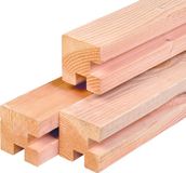 Merkloos Lariks/douglas palen stapelbouw 11.0x11.0x300cm hoekpaal geschaafd