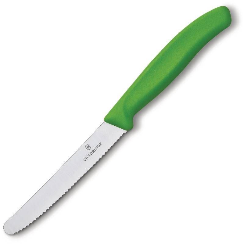Victorinox Gekarteld Tomatenmes Groen 11 cm