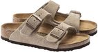 Birkenstock Arizona Slippers Senior Beige Suède Kurk EVA Unisex Maat 39