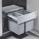 Hailo Tandem S - 30L - Grijs/Zilver - Afvalscheidingsprullenbak