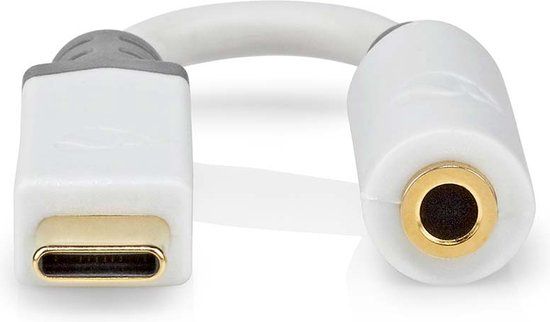 Nedis USB-C Adapter - USB 2.0 - USB-C Male - 3.5 mm Female - 0.10 m - White
