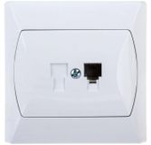 Ospel GPT-1A/00 stopcontact, wit, IP20, 82 mm, 37,5 g