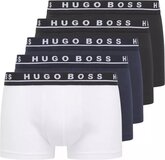 Boss Essential Trunk Boxershorts - 5-Pack - Mannen - Maat L - Donkerblauw/Zwart/Wit