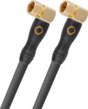 Oehlbach Transmission Shift S-90 Satellietkabel HD 90 graden schuin (Made in Germany- 4K UltraHD F-connectorkabel voor satelliet-tv, HDTV, 4-voudige afscherming) - 1 m antraciet