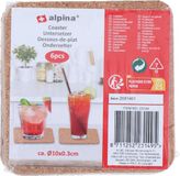 Alpina sous-verres liège 6 pièces Ø10cm