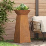 vidaXL Pilarenbak - Roestkleurig - Staal - 40 x 40 x 100 cm - 2 stuks
