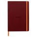 RHODIA 117436C - Soepel Notitieboek Wijnrood - A5 14,8 x 21 cm - Dot Stippen - 160 pagina's - Clairefontaine Ivoor Papier 90 g/m² - Leeslint, Elastieksluiting - Imitatieleer