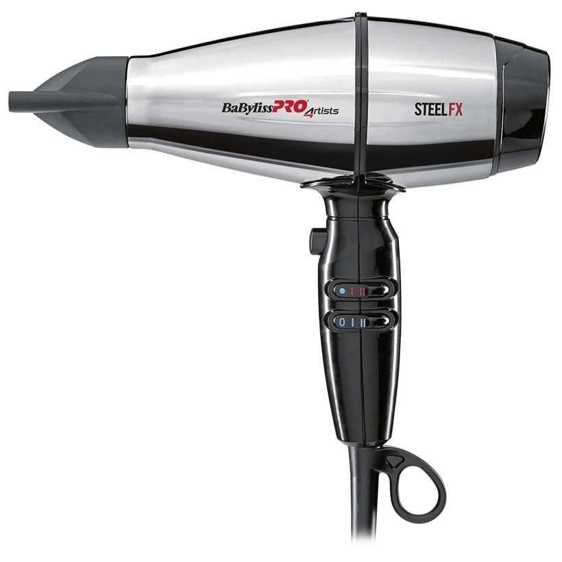 BaBylissPRO Steelfx Haardroger - 2000W - Zwart/Zilver