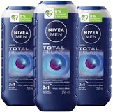 NIVEA Men Shampoo & Douchegel 3in1 Total Relax - 3 x 250 ml