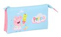 PEPPA PIG Etui voor kinderen, ideaal voor kinderen op schoolleeftijd, comfortabel en veelzijdig, kwaliteit en duurzaamheid, 22 x 3 x 12 cm