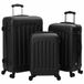 vidaXL Koffer met slot 3 st zwart 50 x 31 x 78 cm ABS Kunststof