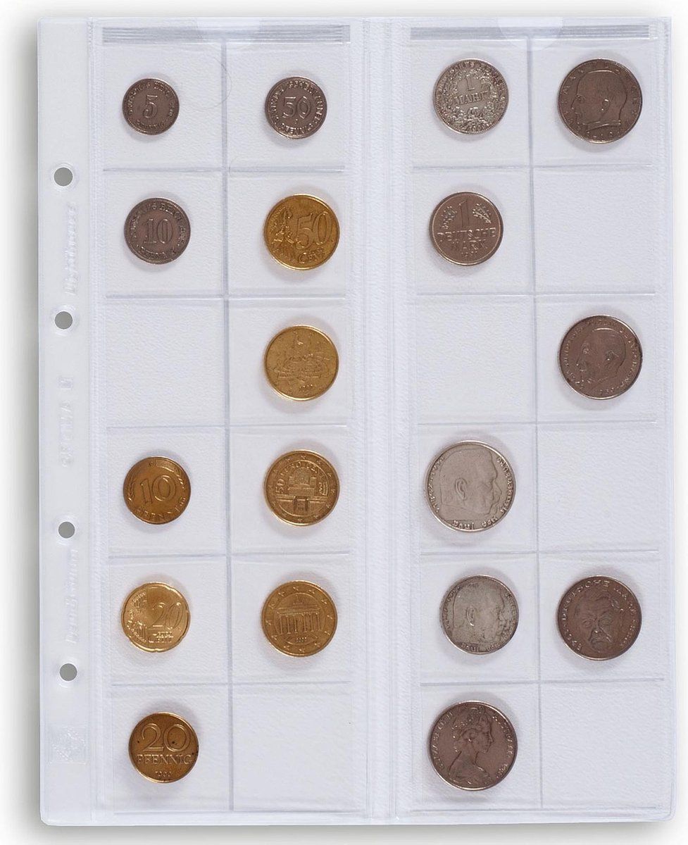 Leuchtturm Optima 34 muntbladen transparant kunststof