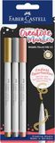 FABER-CASTELL GOLDFABER Creative Marker, 3 stuks, metallic kleuren
