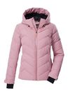 killtec KSW 31 Wmn Ski Qltd Jckt dames Ski-jack/gewatteerde jas/functionele jas in donslook met capuchon en sneeuwvanger