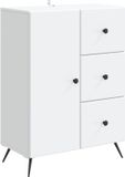 vidaXL Dressoir Wit 66 x 34,5 x 90 cm Bewerkt hout