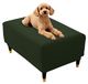 Housse de pouf rectangulaire - Stretch Jacquard - Vert armée