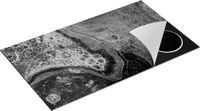 Chefcare Inductie Beschermer Abstracte Kunst - Creatieve Blauwe Kleuren - Zwart Wit - 91,2x52 cm