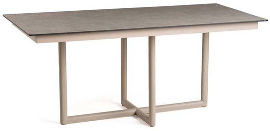 Tierra Outdoor Rivera dining tafel trespa ophira champagne 150 x 90 cm