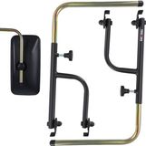 KOTARBAU® Telescopische Spiegelarm voor Trekkerspiegel - Verstelbaar 48-71cm 2 st. Universele Spiegelhouder Ø18mm - Spiegelbevestiging voor Linker/Rechter Buitenspiegel van Tractor - Aluminium - Zwart/Goud