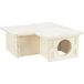 TRIXIE Soortvriendelijk Huisje voor Kleine Dieren zonder Klemmen en Spijkers voor Grote Hamsters en Degus, met Drie Compartimenten, 3 Kamers, 30 × 12 × 30 cm - 61233