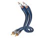 Inakustik 0040405 Audio kabel 5m Blauw, Zilver