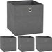 vidaXL Opbergboxen 4 st 32x32x32 cm nonwoven stof grijs