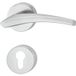 Häfele Garniture de poignée de porte LDH 3310 Poignée de porte chromée satinée, PZ - cylindre profilé