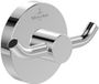 Villeroy & Boch Elements - Tender dubbele handdoekhaak, handdoekhouder voor wandmontage, wandhaak van zink, accessoires badkamer, ronde badhaak, 76 x 32 x 54 mm, chroom