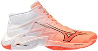 Mizuno Wave Lightning Elite Mid Indoor Schoenen Unisex Volleybal Flamingo Koraal/Lava Oranje/Wit