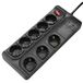Hama 00137263 Stekkerdoos 8-voudig met overspanningsbeveiliging, 1,5 m, Zwart