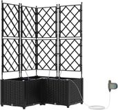 vidaXL Plantenbak 3 stuks Zwart 80 x 80 x 142 cm PP