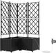 vidaXL Plantenbak 3 stuks Zwart 80 x 80 x 142 cm PP